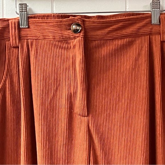 NWOT HALARA High Waisted Ribbed Corduroy Pants SIZE XL Pockets Casual - Picture 2 of 10